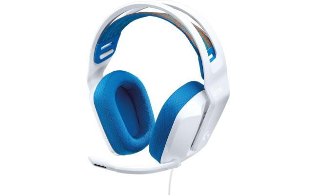 Logitech G335 Wired Gaming Headset with Flip-to-Mute Microphone – White